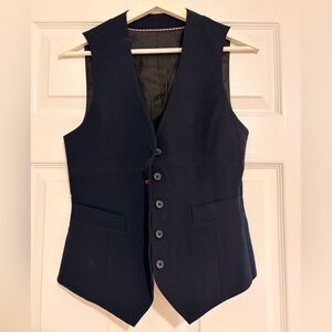 Disney store dark navy Button-Up Vest xs/s school girl